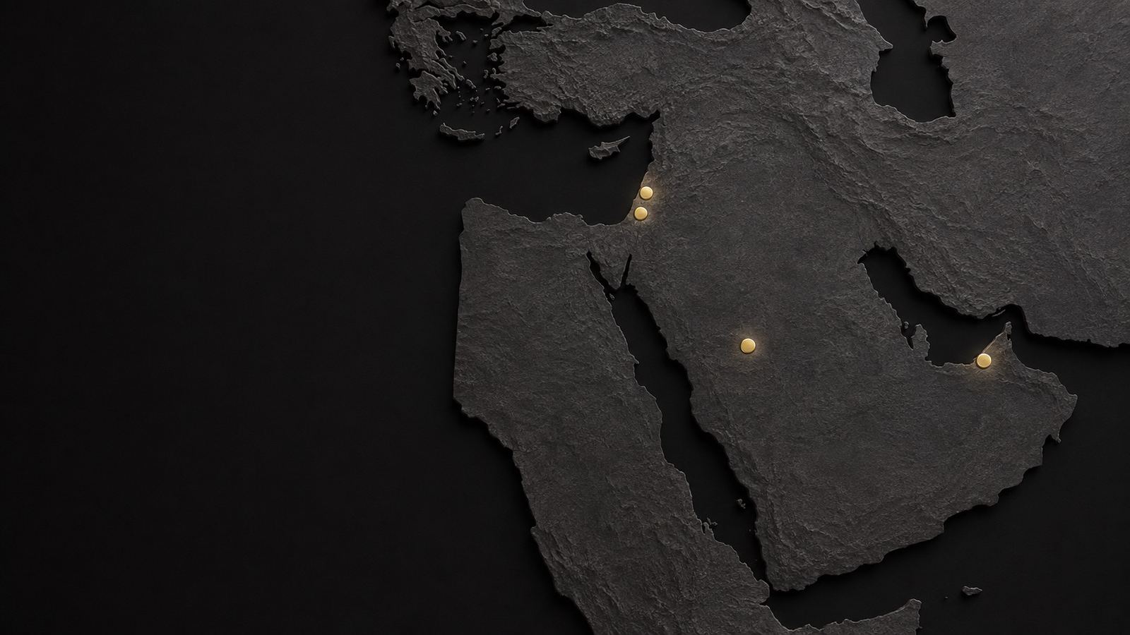Relief map of the Middle East